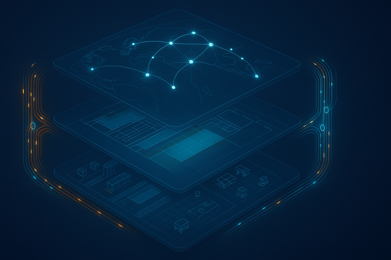 Isometric warehouse operations and distribution network